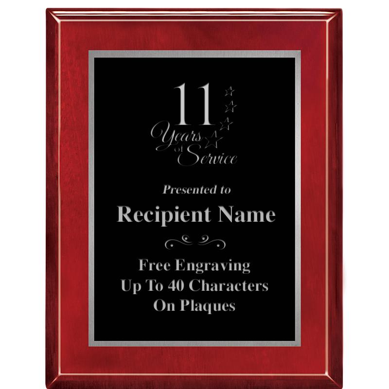 7X9 GLOSSED ROSEWOOD PLAQUE SV