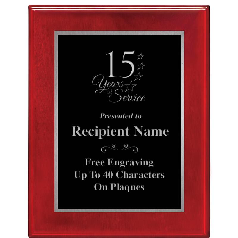 7X9 GLOSSED ROSEWOOD PLAQUE SV