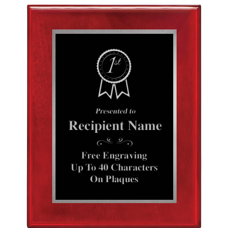 7X9 GLOSSED ROSEWOOD PLAQUE SV