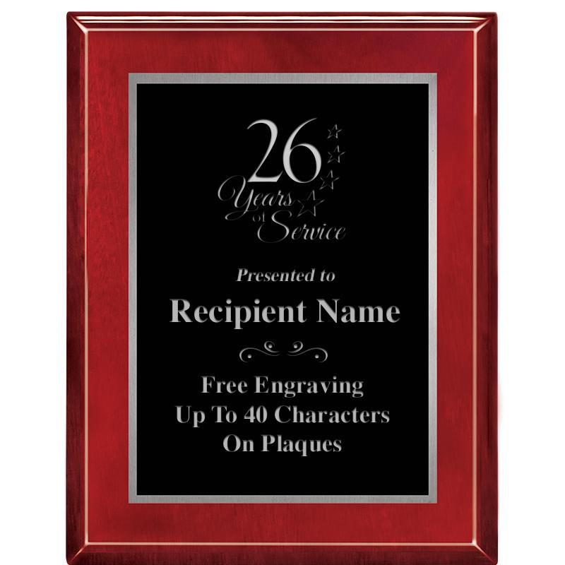 7X9 GLOSSED ROSEWOOD PLAQUE SV