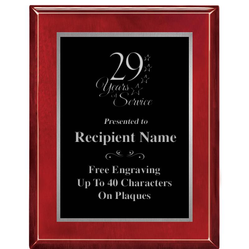 7X9 GLOSSED ROSEWOOD PLAQUE SV