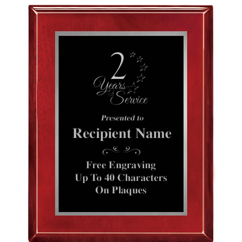 7X9 GLOSSED ROSEWOOD PLAQUE SV