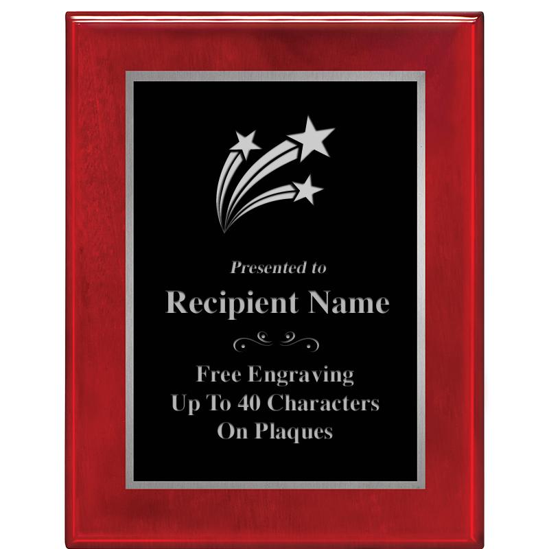 7X9 GLOSSED ROSEWOOD PLAQUE SV