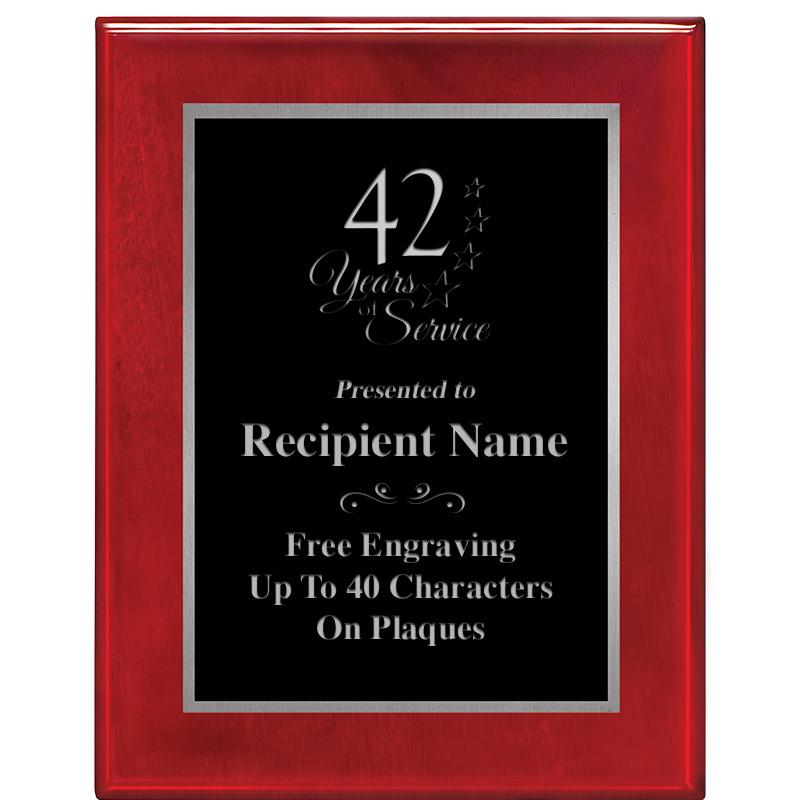 7X9 GLOSSED ROSEWOOD PLAQUE SV