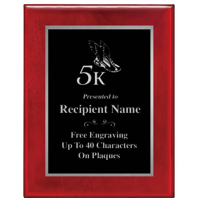 7X9 GLOSSED ROSEWOOD PLAQUE SV