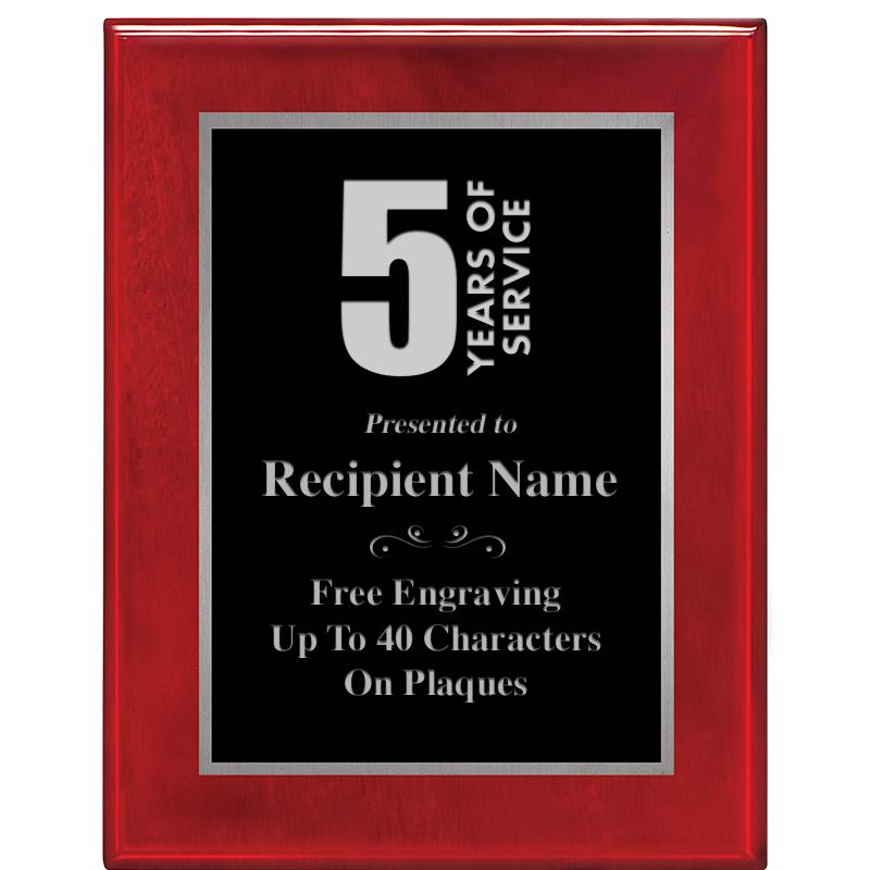 7X9 GLOSSED ROSEWOOD PLAQUE SV