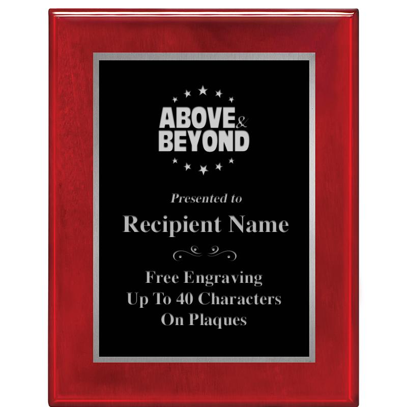 7X9 GLOSSED ROSEWOOD PLAQUE SV