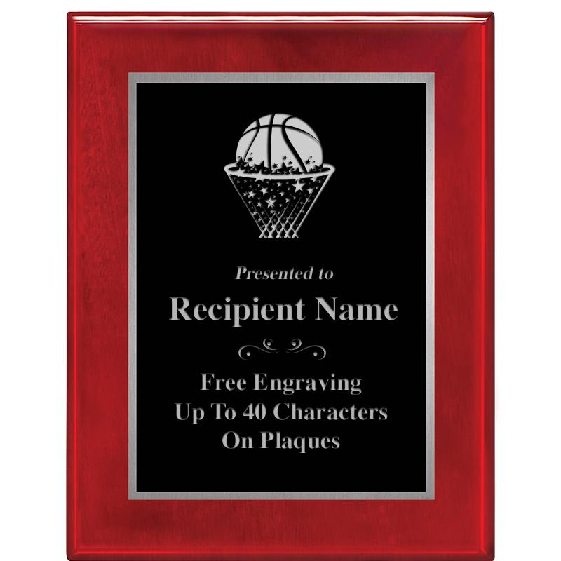 7X9 GLOSSED ROSEWOOD PLAQUE SV