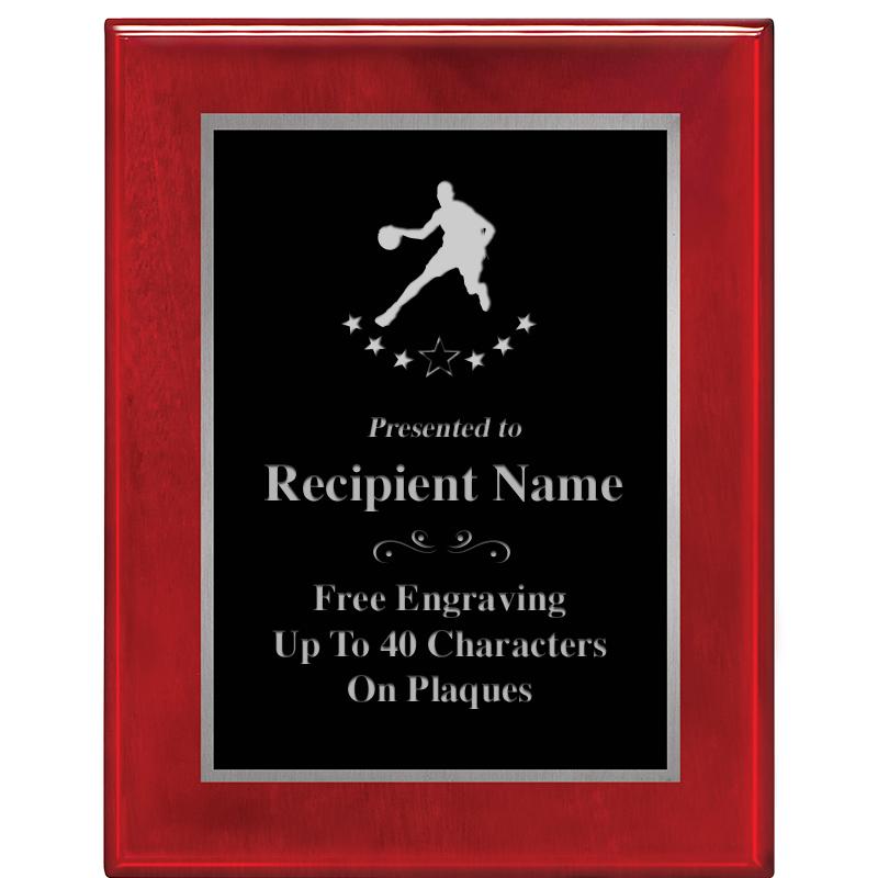 7X9 GLOSSED ROSEWOOD PLAQUE SV