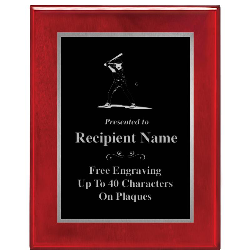 7X9 GLOSSED ROSEWOOD PLAQUE SV