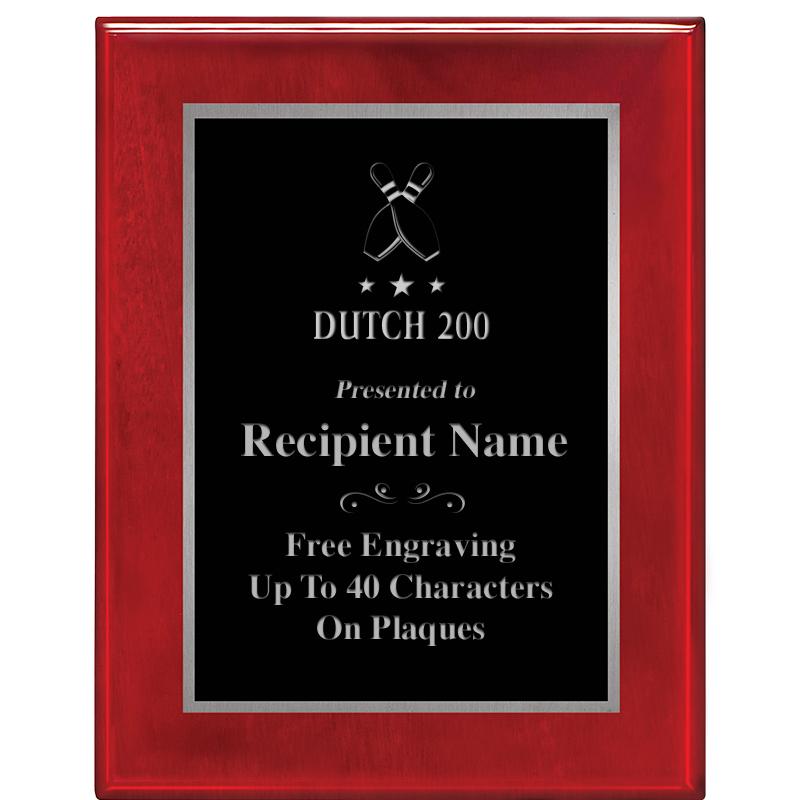 7X9 GLOSSED ROSEWOOD PLAQUE SV