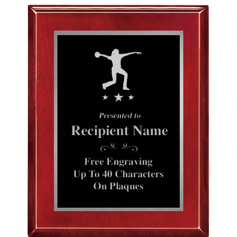 7X9 GLOSSED ROSEWOOD PLAQUE SV