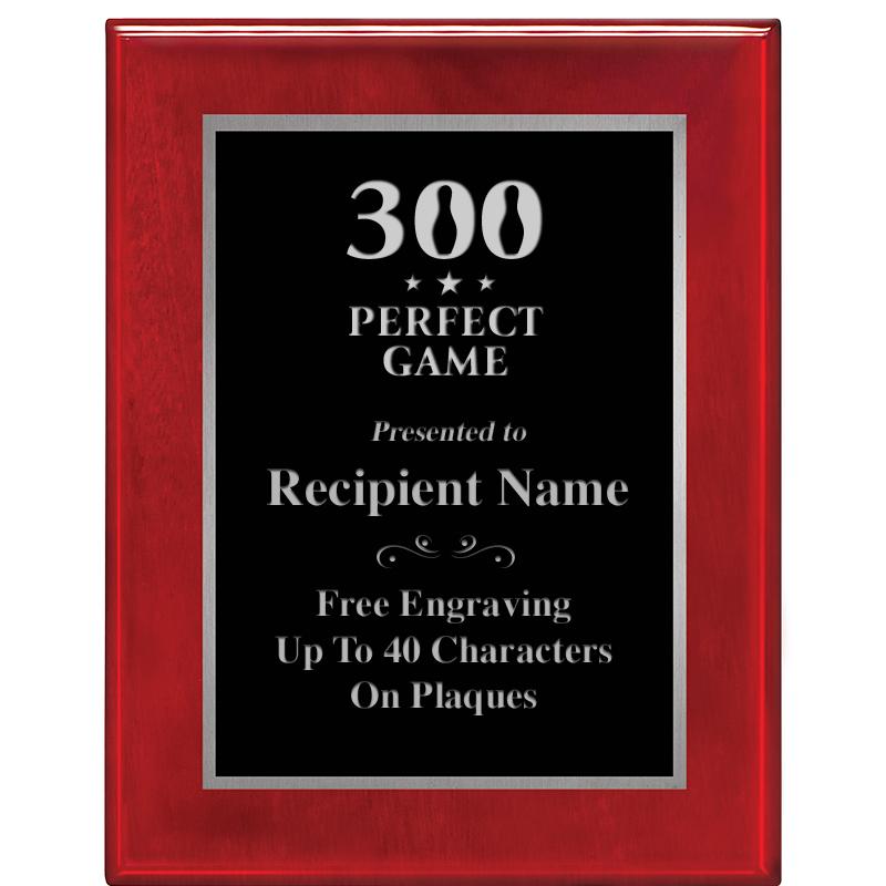 7X9 GLOSSED ROSEWOOD PLAQUE SV