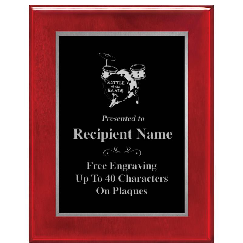 7X9 GLOSSED ROSEWOOD PLAQUE SV