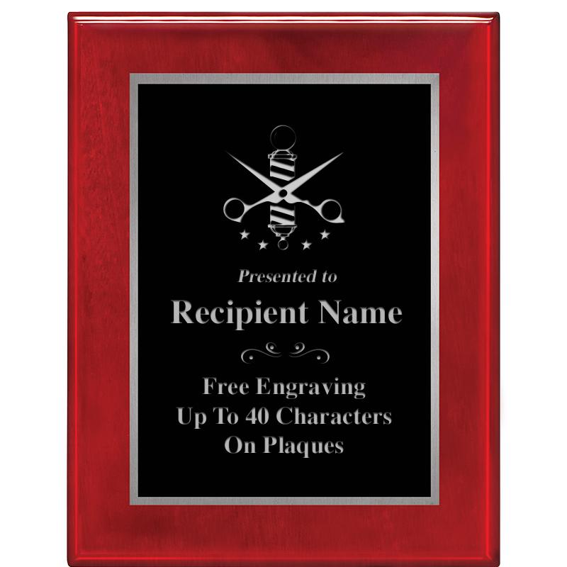 7X9 GLOSSED ROSEWOOD PLAQUE SV
