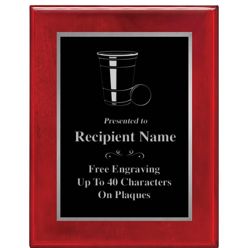 7X9 GLOSSED ROSEWOOD PLAQUE SV