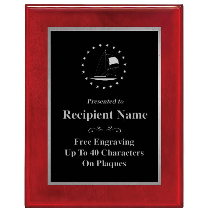 7X9 GLOSSED ROSEWOOD PLAQUE SV