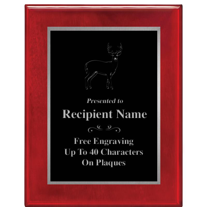 7X9 GLOSSED ROSEWOOD PLAQUE SV