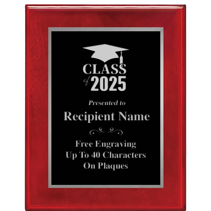 7X9 GLOSSED ROSEWOOD PLAQUE SV