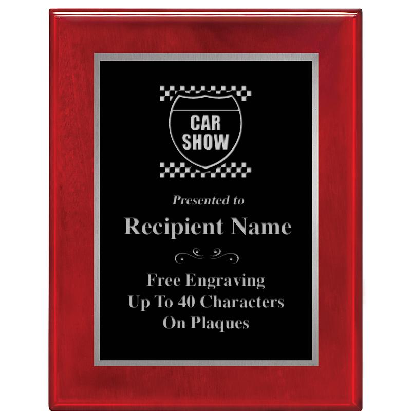 7X9 GLOSSED ROSEWOOD PLAQUE SV