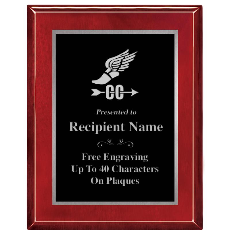 7X9 GLOSSED ROSEWOOD PLAQUE SV