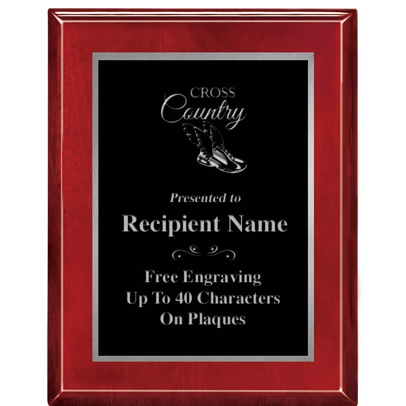 7X9 GLOSSED ROSEWOOD PLAQUE SV