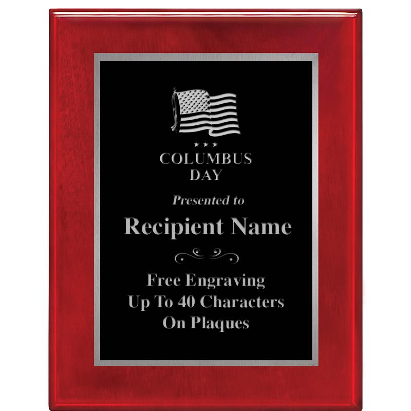 7X9 GLOSSED ROSEWOOD PLAQUE SV