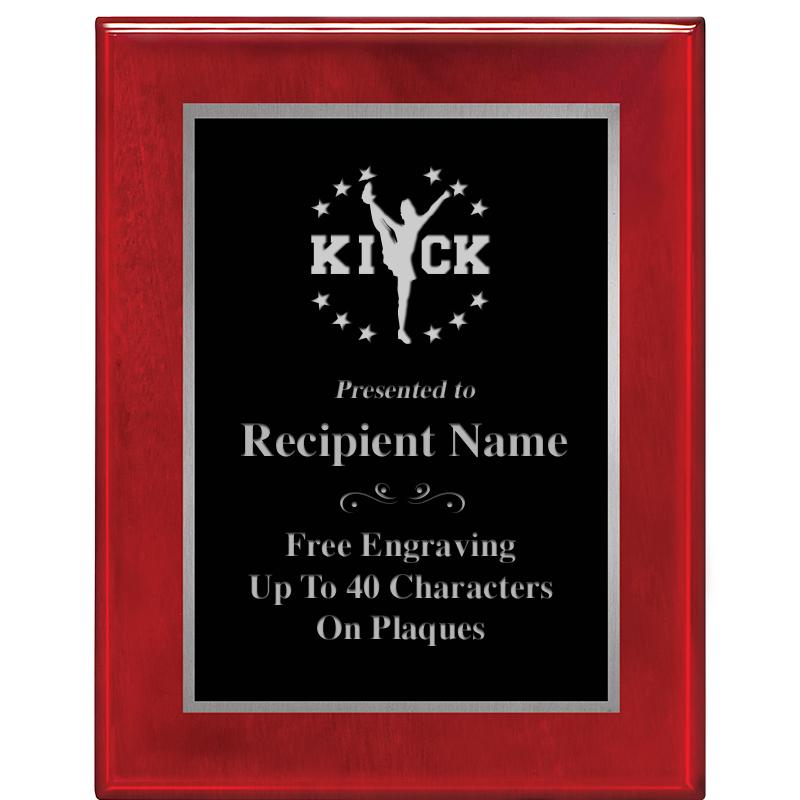 7X9 GLOSSED ROSEWOOD PLAQUE SV