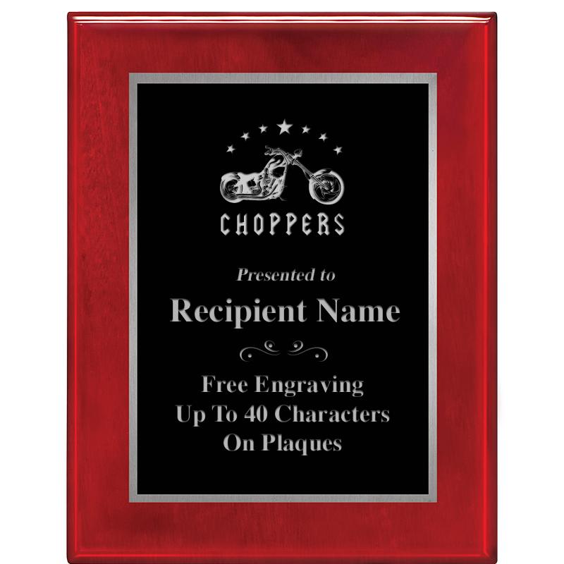 7X9 GLOSSED ROSEWOOD PLAQUE SV