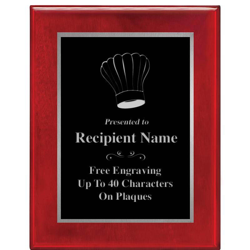 7X9 GLOSSED ROSEWOOD PLAQUE SV