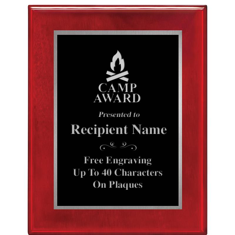 7X9 GLOSSED ROSEWOOD PLAQUE SV