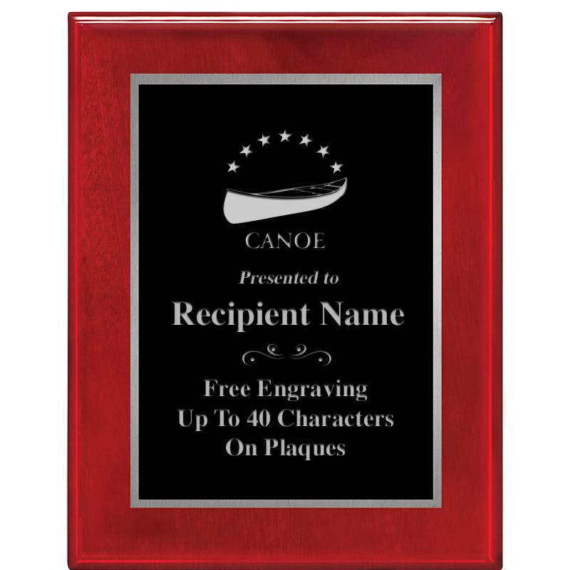 7X9 GLOSSED ROSEWOOD PLAQUE SV