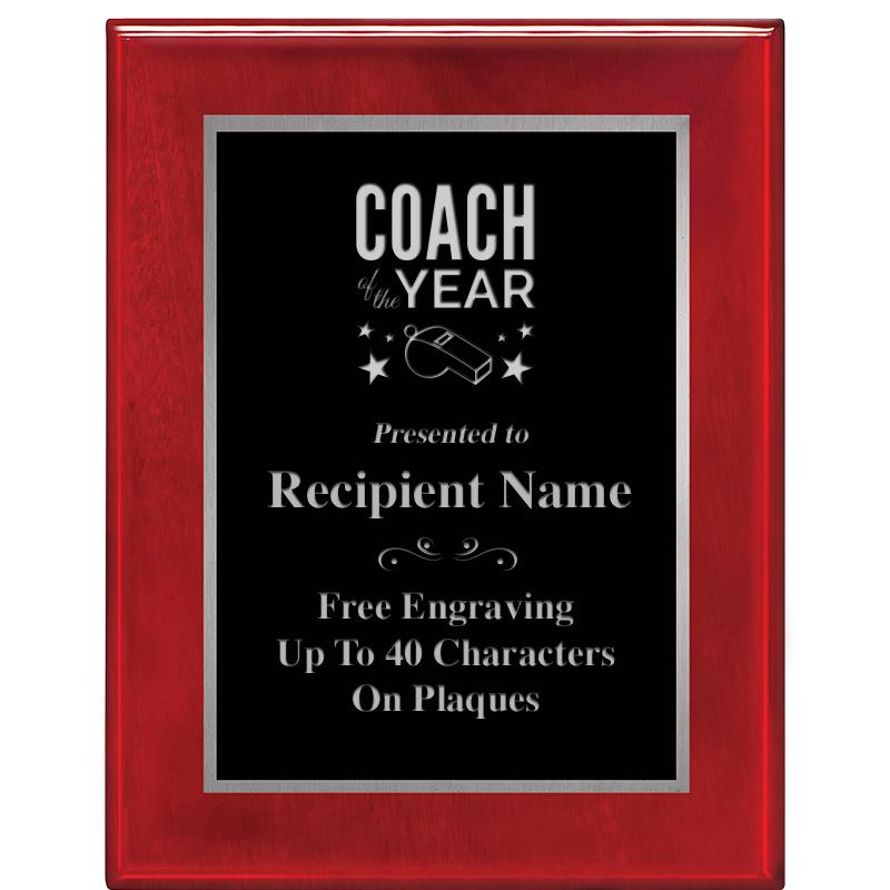 7X9 GLOSSED ROSEWOOD PLAQUE SV