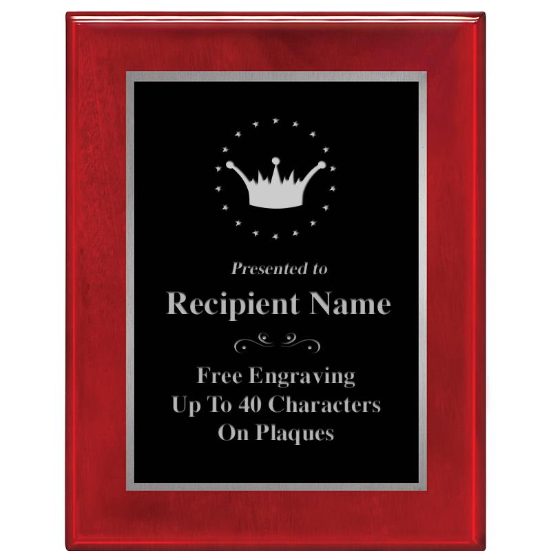 7X9 GLOSSED ROSEWOOD PLAQUE SV