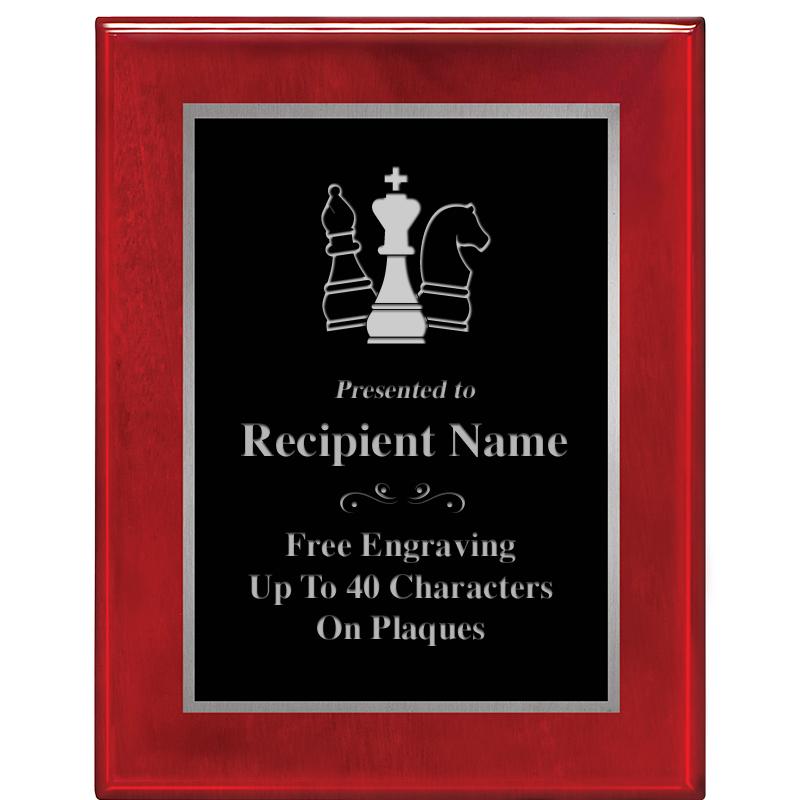 7X9 GLOSSED ROSEWOOD PLAQUE SV