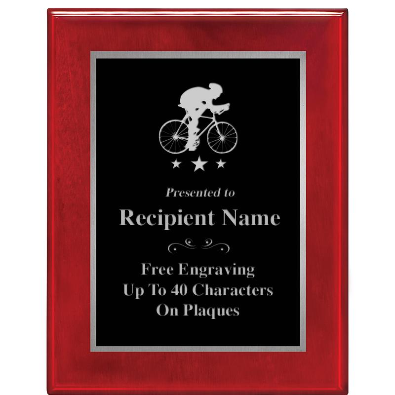 7X9 GLOSSED ROSEWOOD PLAQUE SV