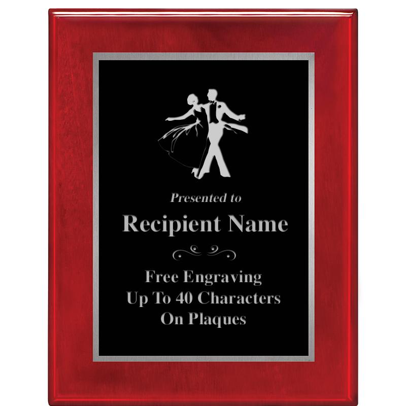 7X9 GLOSSED ROSEWOOD PLAQUE SV