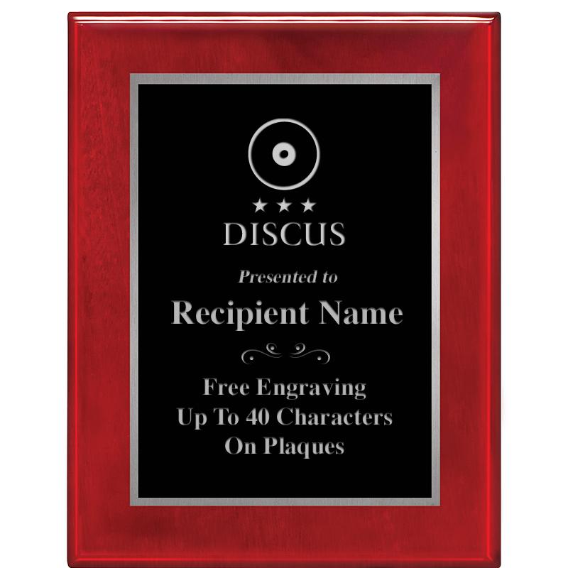 7X9 GLOSSED ROSEWOOD PLAQUE SV