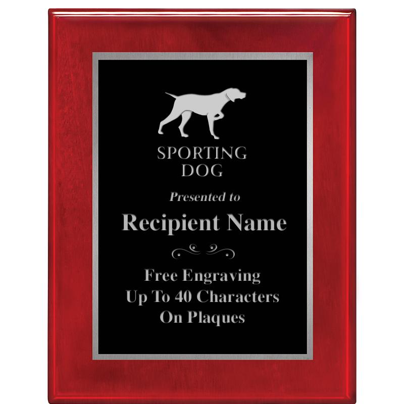 7X9 GLOSSED ROSEWOOD PLAQUE SV