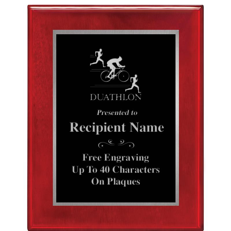 7X9 GLOSSED ROSEWOOD PLAQUE SV