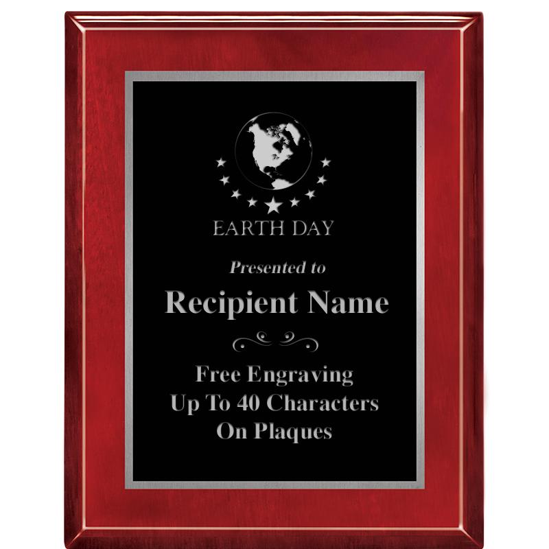 7X9 GLOSSED ROSEWOOD PLAQUE SV