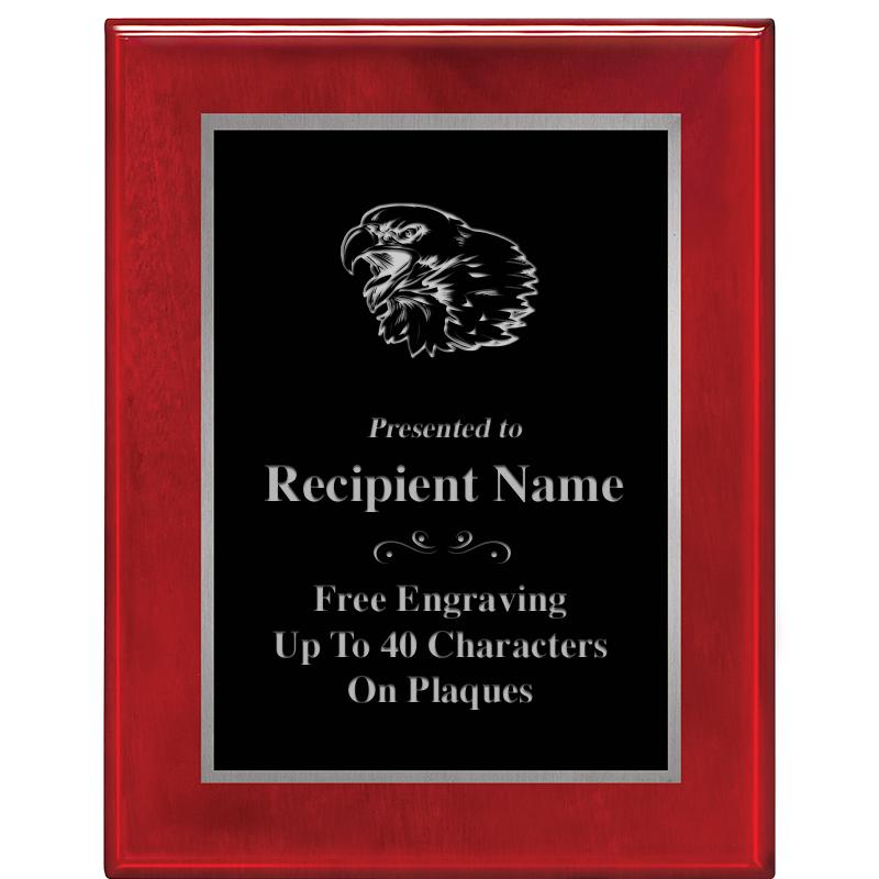7X9 GLOSSED ROSEWOOD PLAQUE SV
