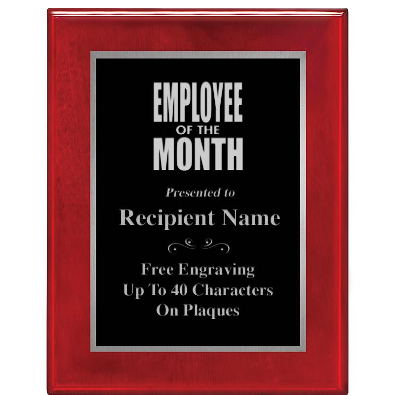 7X9 GLOSSED ROSEWOOD PLAQUE SV