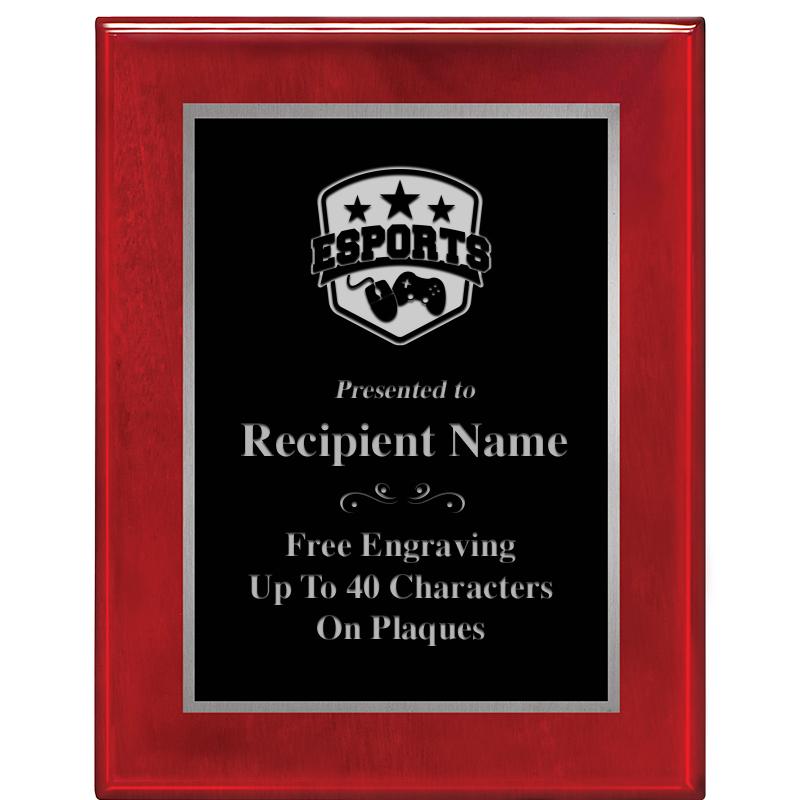 7X9 GLOSSED ROSEWOOD PLAQUE SV