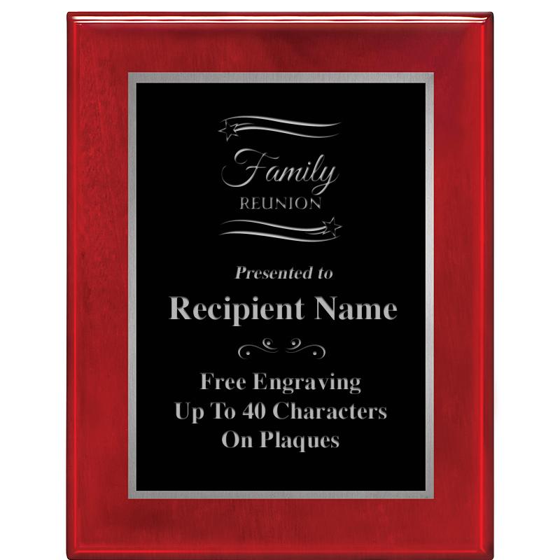 7X9 GLOSSED ROSEWOOD PLAQUE SV
