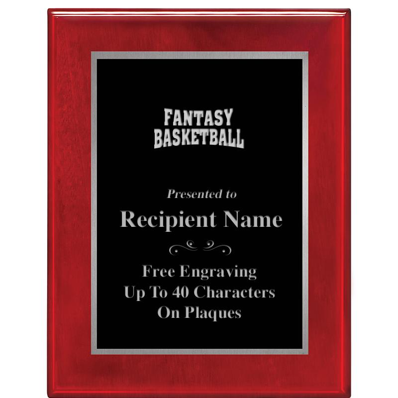 7X9 GLOSSED ROSEWOOD PLAQUE SV