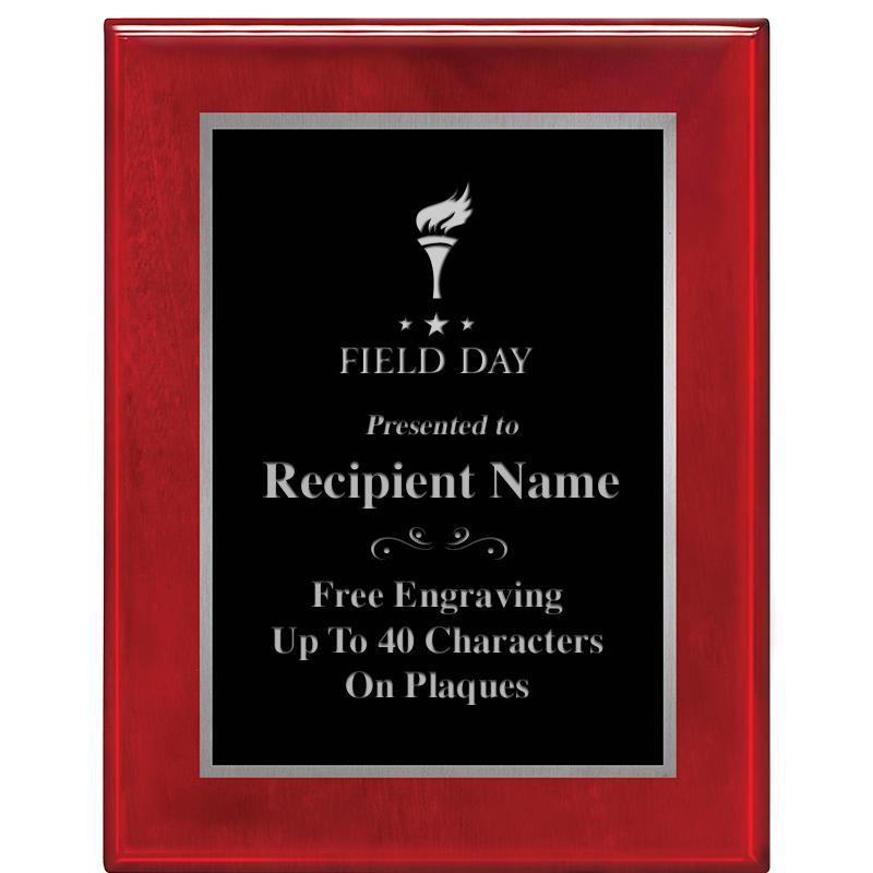 7X9 GLOSSED ROSEWOOD PLAQUE SV