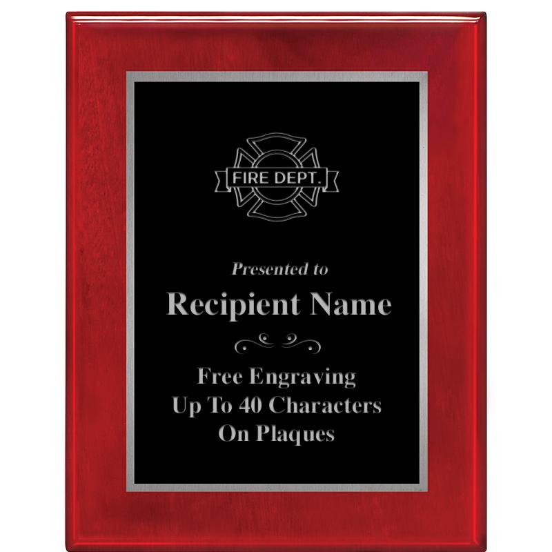 7X9 GLOSSED ROSEWOOD PLAQUE SV