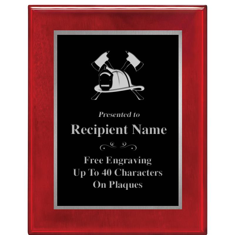 7X9 GLOSSED ROSEWOOD PLAQUE SV