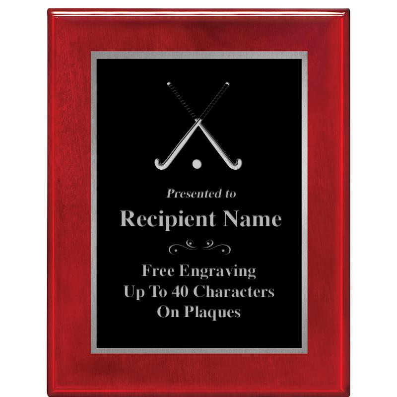 7X9 GLOSSED ROSEWOOD PLAQUE SV